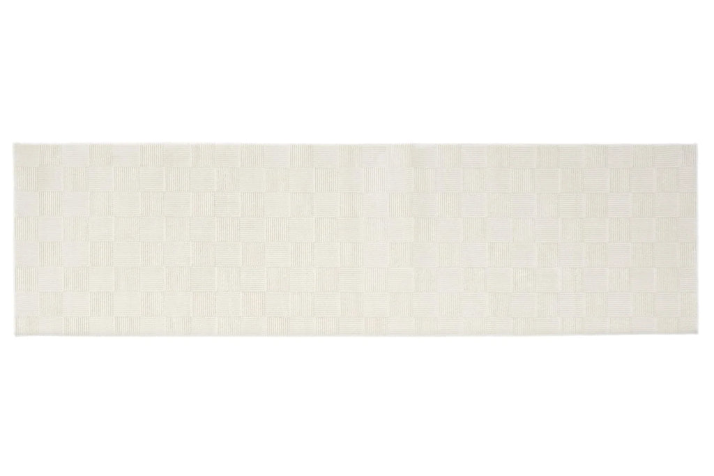 Washable Sage Green Geometric Rug, Recycled Polyester Medium-Pile Basketweave Design in Multiple Sizes