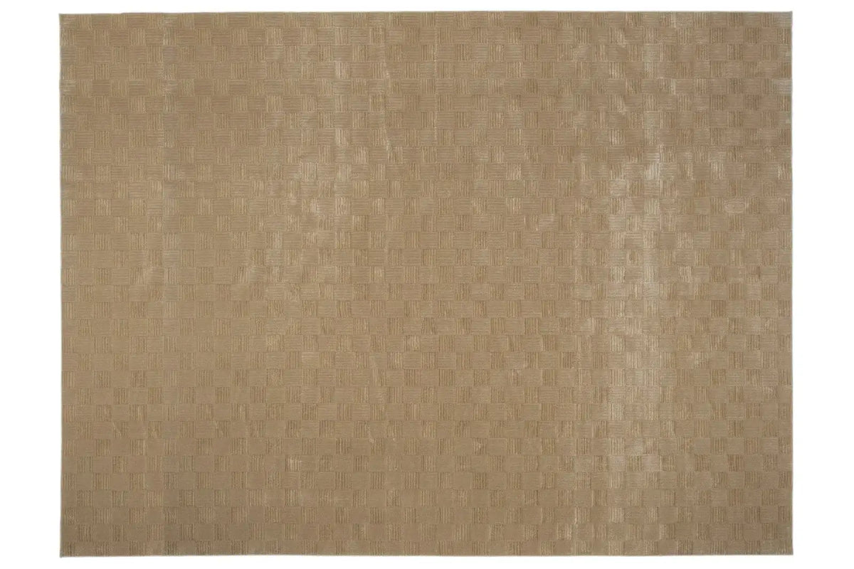 Washable Sage Green Geometric Rug, Recycled Polyester Medium-Pile Basketweave Design in Multiple Sizes