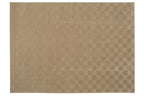 Washable Sage Green Geometric Rug, Recycled Polyester Medium-Pile Basketweave Design in Multiple Sizes