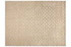 Washable Sage Green Geometric Rug, Recycled Polyester Medium-Pile Basketweave Design in Multiple Sizes