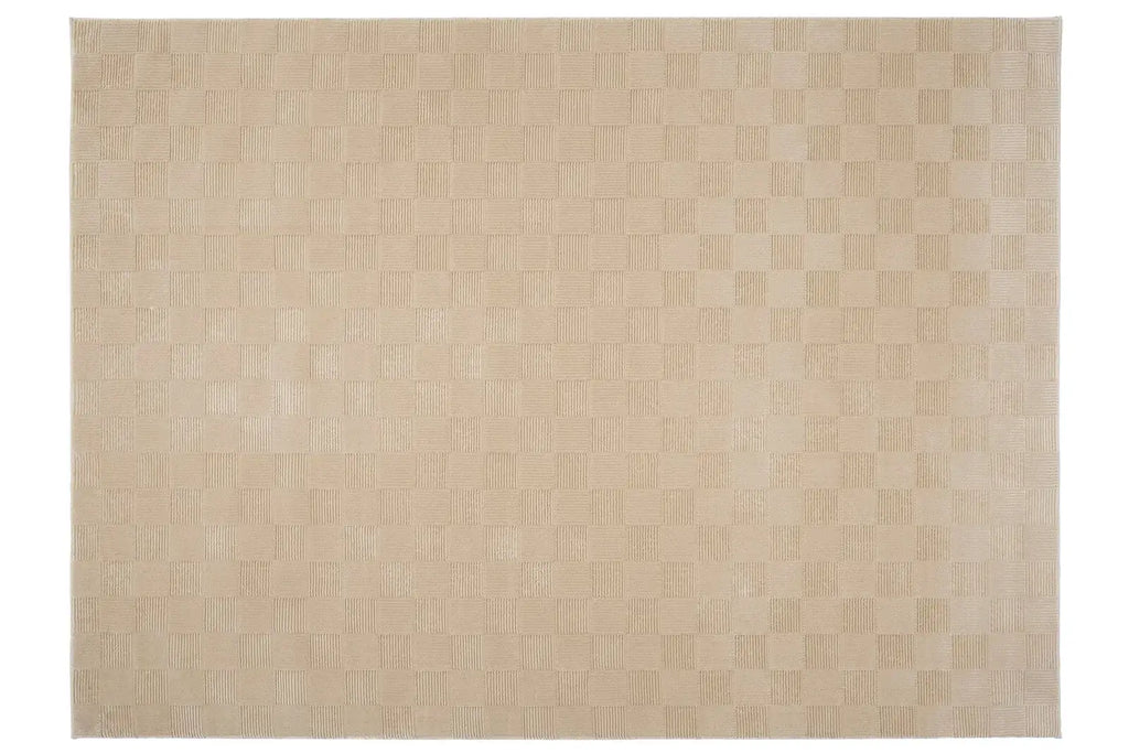 Washable Sage Green Geometric Rug, Recycled Polyester Medium-Pile Basketweave Design in Multiple Sizes