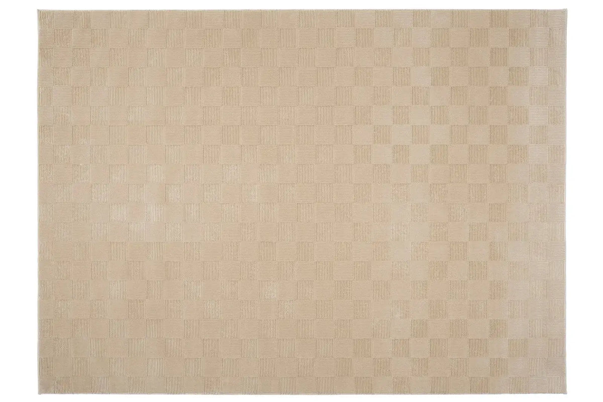 Washable Sage Green Geometric Rug, Recycled Polyester Medium-Pile Basketweave Design in Multiple Sizes