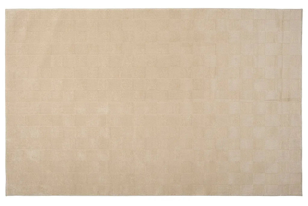 Washable Sage Green Geometric Rug, Recycled Polyester Medium-Pile Basketweave Design in Multiple Sizes