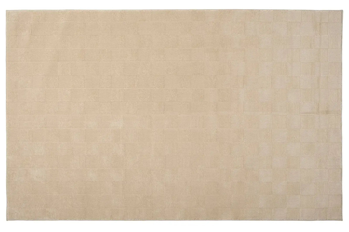 Washable Sage Green Geometric Rug, Recycled Polyester Medium-Pile Basketweave Design in Multiple Sizes