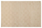 Washable Sage Green Geometric Rug, Recycled Polyester Medium-Pile Basketweave Design in Multiple Sizes