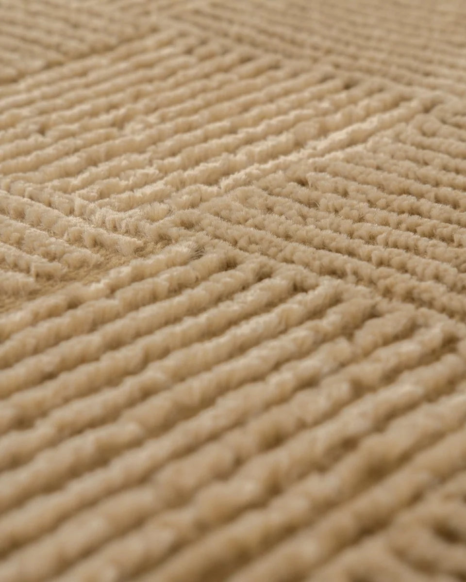 Washable Sage Green Geometric Rug, Recycled Polyester Medium-Pile Basketweave Design in Multiple Sizes