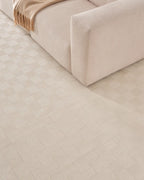 Washable Sage Green Geometric Rug, Recycled Polyester Medium-Pile Basketweave Design in Multiple Sizes