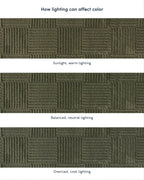 Washable Sage Green Geometric Rug, Recycled Polyester Medium-Pile Basketweave Design in Multiple Sizes