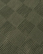 Washable Sage Green Geometric Rug, Recycled Polyester Medium-Pile Basketweave Design in Multiple Sizes