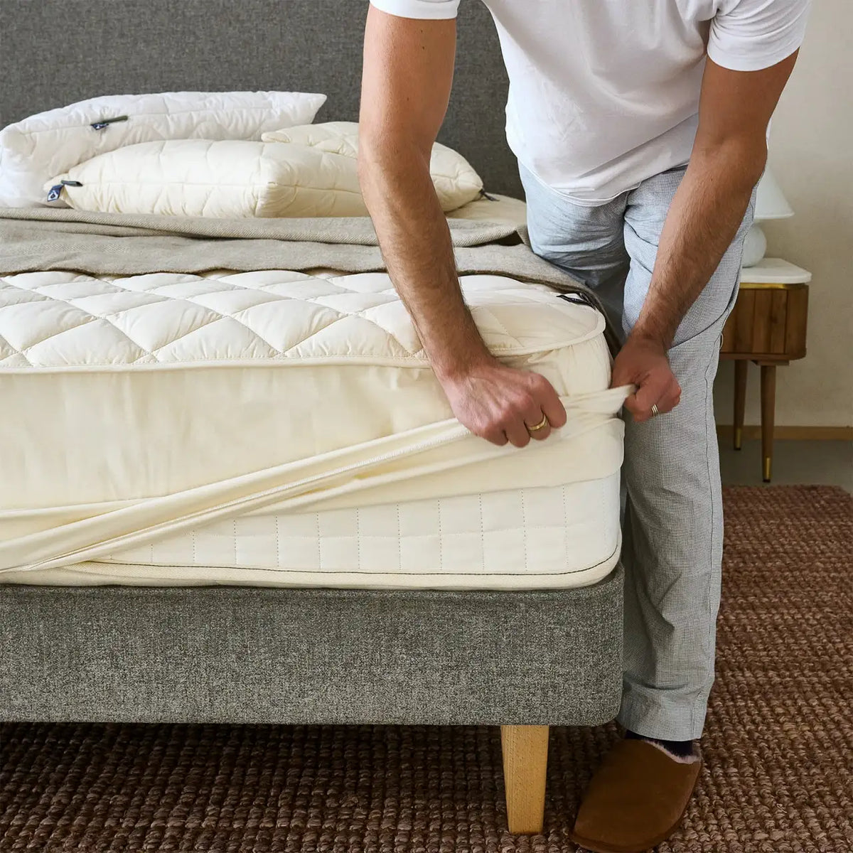 Washable Wool Mattress Protector
