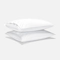 Washed Classic Percale Pillowcase Set in Cotton with Envelope Closures, Standard or King Si — White / Standard / White / King