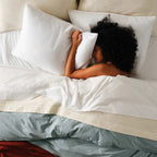 Washed Classic Percale Pillowcase Set in Cotton with Envelope Closures, Standard or King Sizes and Relaxed Stripe
