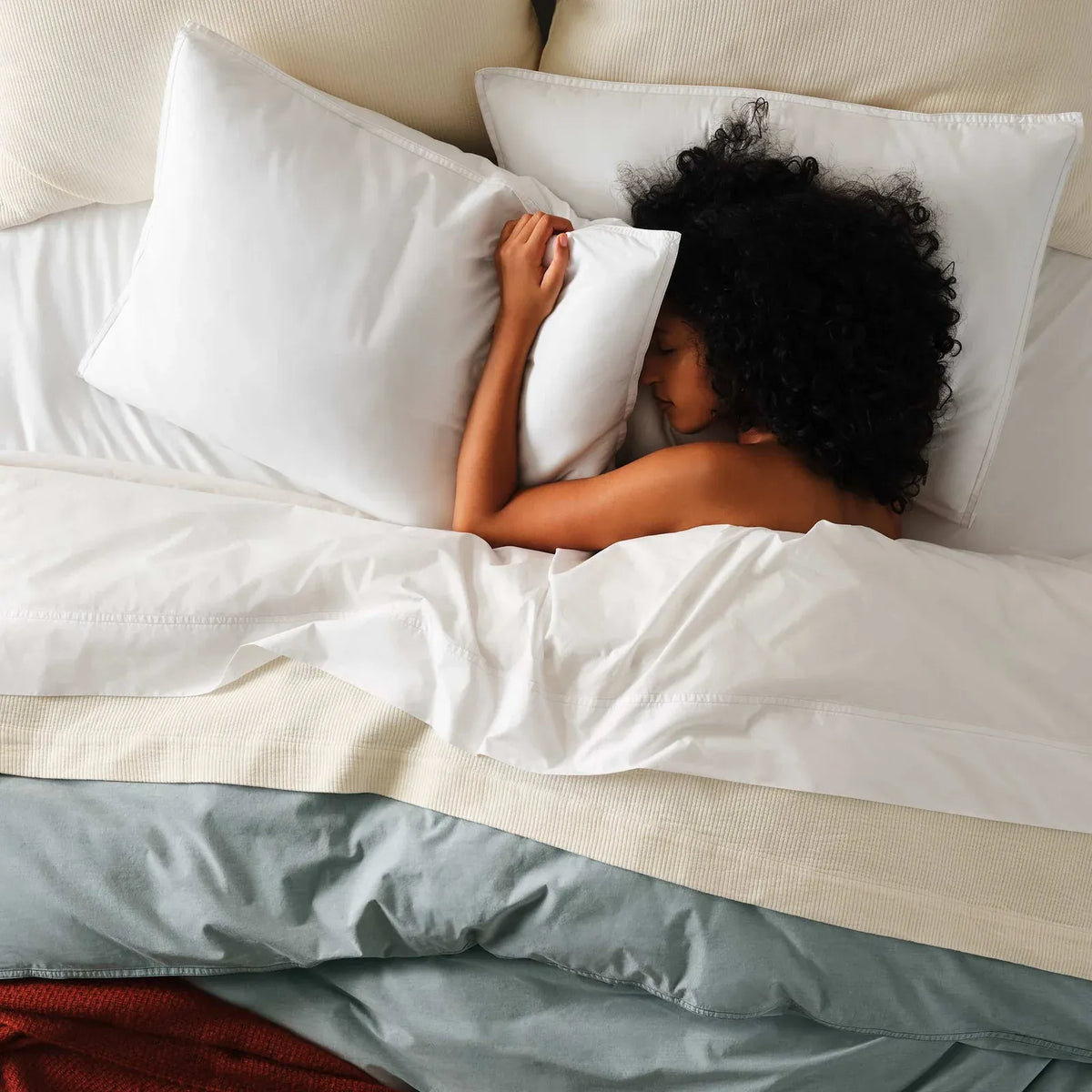 Washed Classic Percale Pillowcase Set in Cotton with Envelope Closures, Standard or King Sizes and Relaxed Stripe