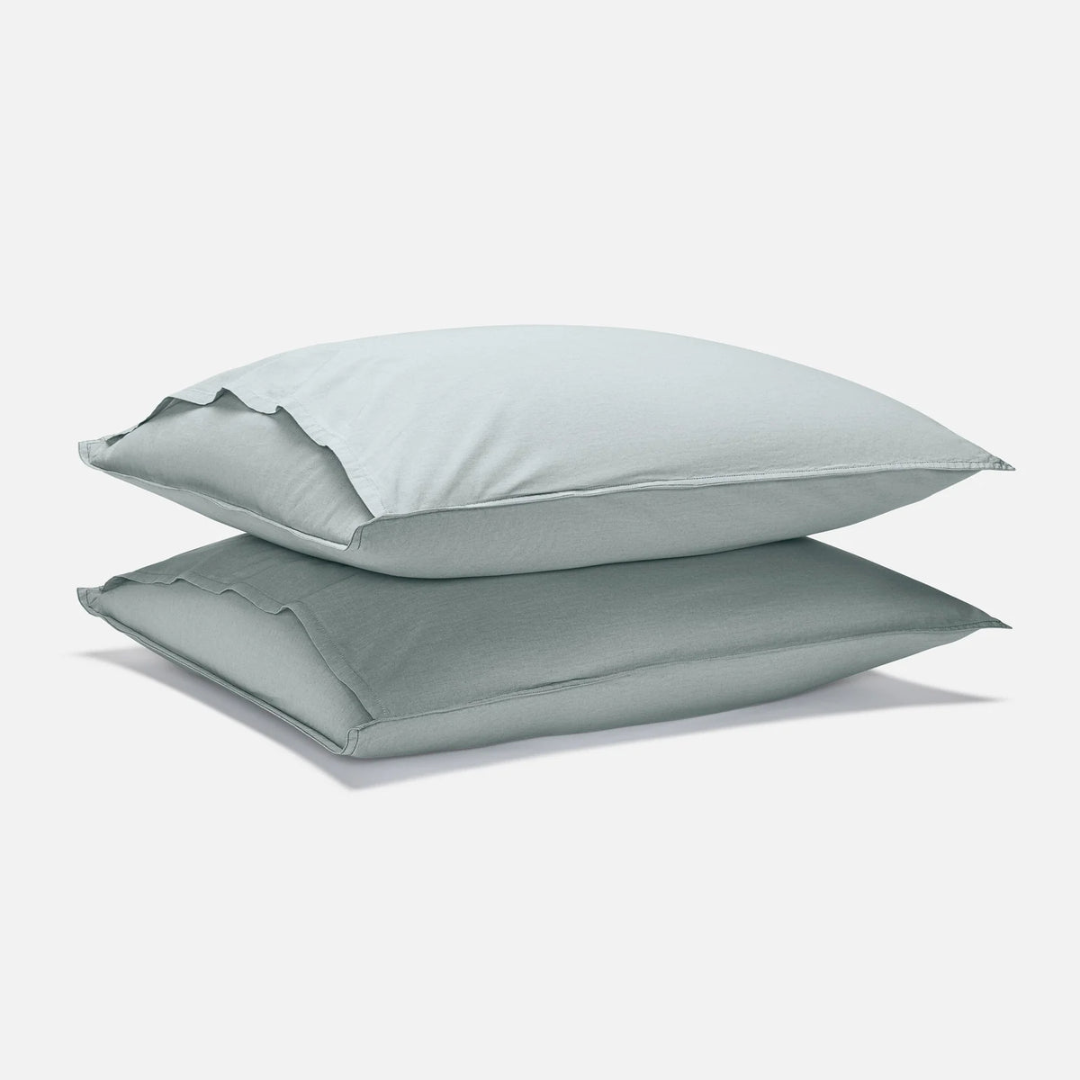 Washed Classic Percale Pillowcase Set in Cotton with Envelope Closures, Standard or King Sizes and Relaxed Stripe