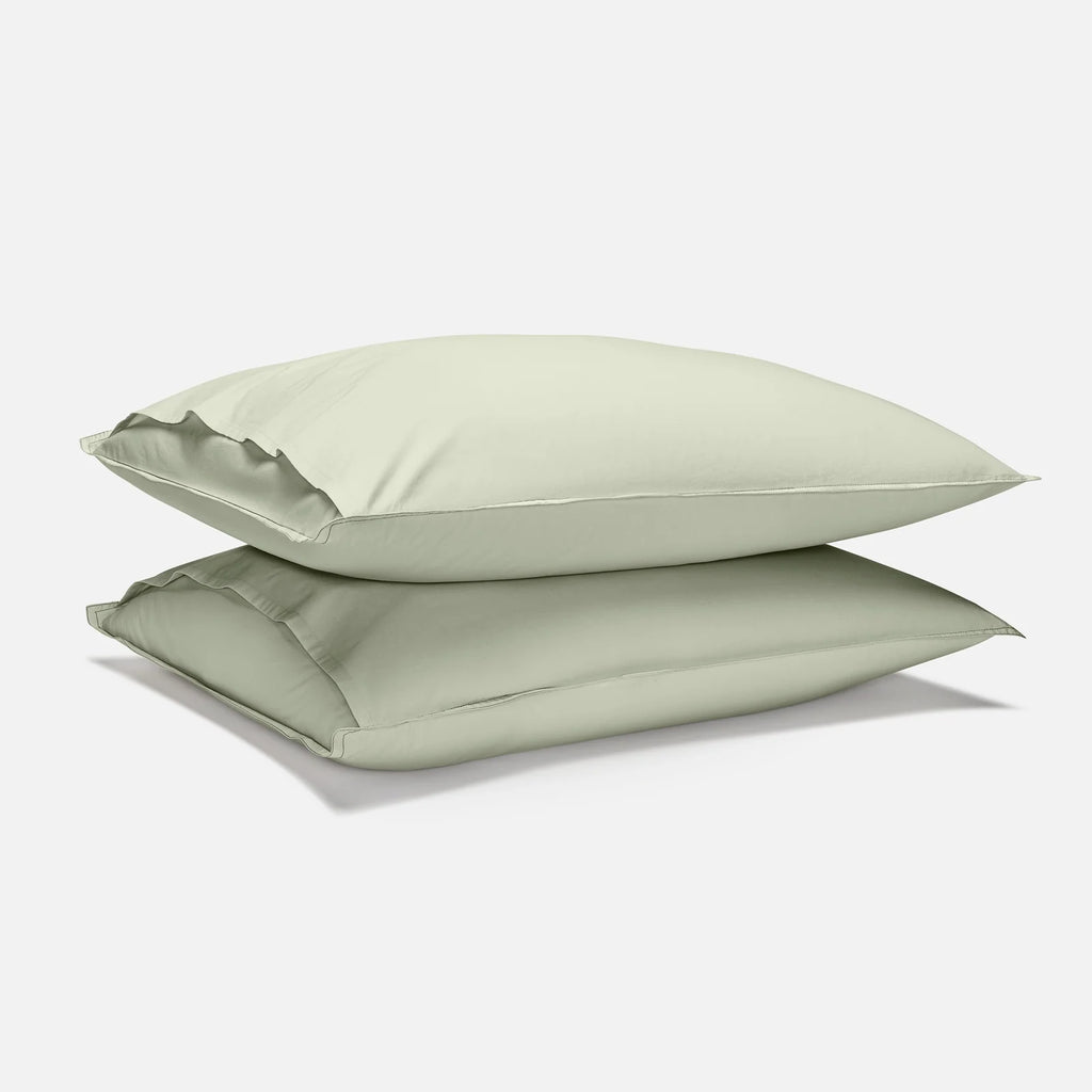 Washed Classic Percale Pillowcase Set in Cotton with Envelope Closures, Standard or King Sizes and Relaxed Stripe