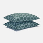 Washed Classic Percale Pillowcase Set in Cotton with Envelope Closures, Standard or King Sizes and Relaxed Stripe