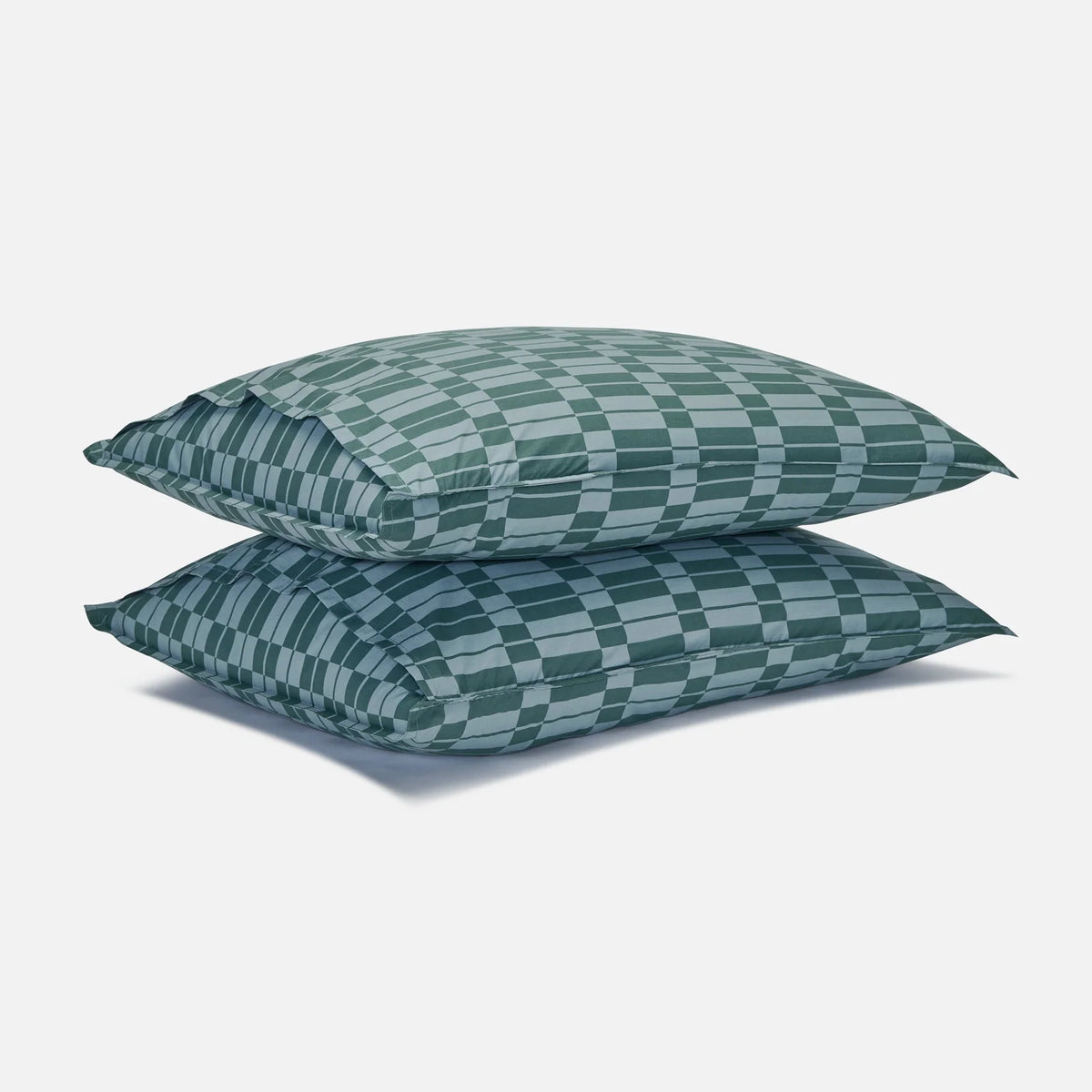 Washed Classic Percale Pillowcase Set in Cotton with Envelope Closures, Standard or King Sizes and Relaxed Stripe