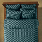 Washed Classic Percale Pillowcase Set in Cotton with Envelope Closures, Standard or King Sizes and Relaxed Stripe