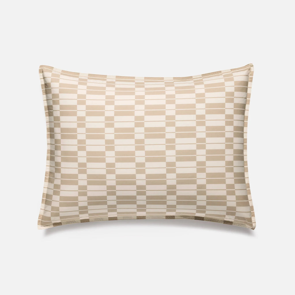 Washed Classic Percale Pillowcase Set in Cotton with Envelope Closures, Standard or King Sizes and Relaxed Stripe