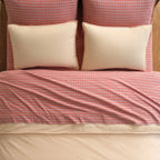 Washed Classic Percale Pillowcase Set in Cotton with Envelope Closures, Standard or King Sizes and Relaxed Stripe