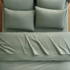 Washed Classic Percale Pillowcase Set in Cotton with Envelope Closures, Standard or King Sizes and Relaxed Stripe