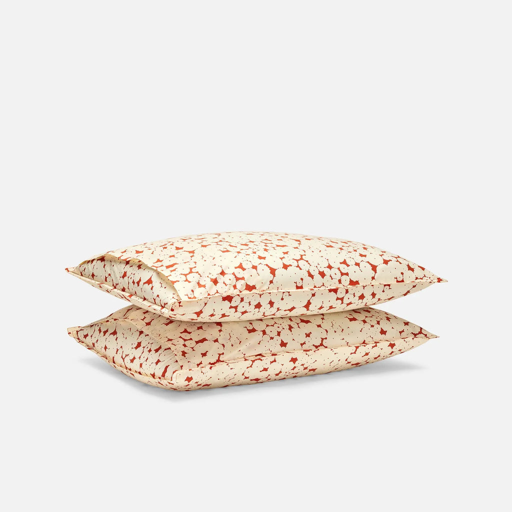 Washed Classic Percale Pillowcase Set in Cotton with Envelope Closures, Standard or King Sizes and Relaxed Stripe