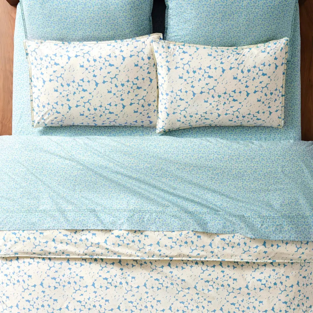Washed Classic Percale Pillowcase Set in Cotton with Envelope Closures, Standard or King Sizes and Relaxed Stripe
