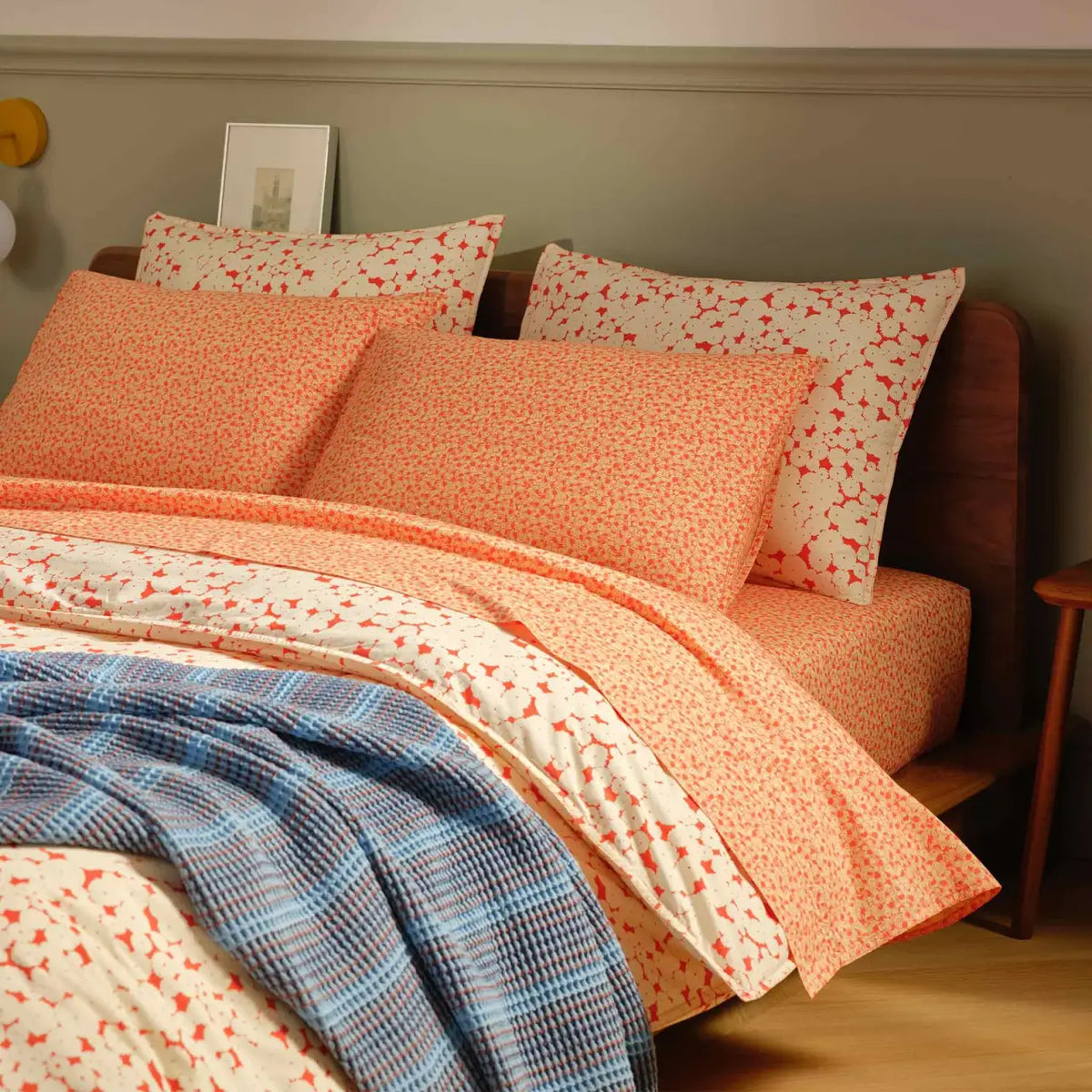 Washed Classic Percale Pillowcase Set in Cotton with Envelope Closures, Standard or King Sizes and Relaxed Stripe