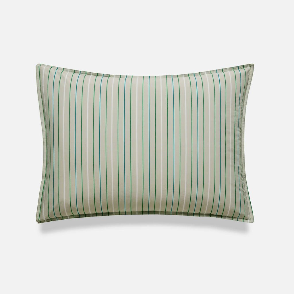 Washed Classic Percale Pillowcase Set in Cotton with Envelope Closures, Standard or King Sizes and Relaxed Stripe