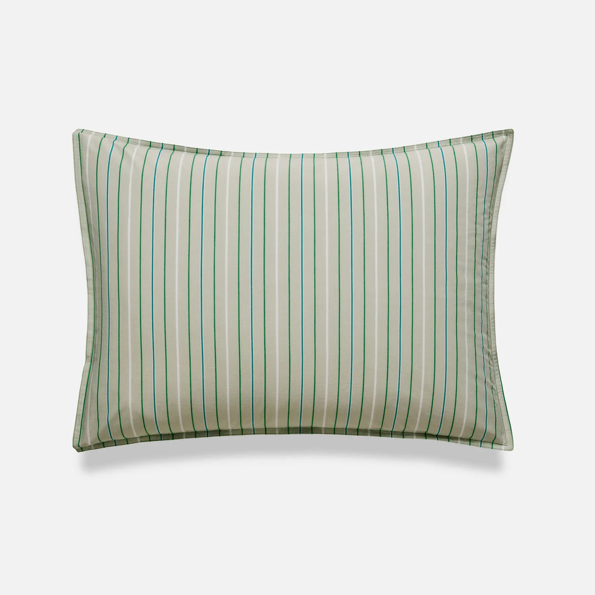 Washed Classic Percale Pillowcase Set in Cotton with Envelope Closures, Standard or King Sizes and Relaxed Stripe