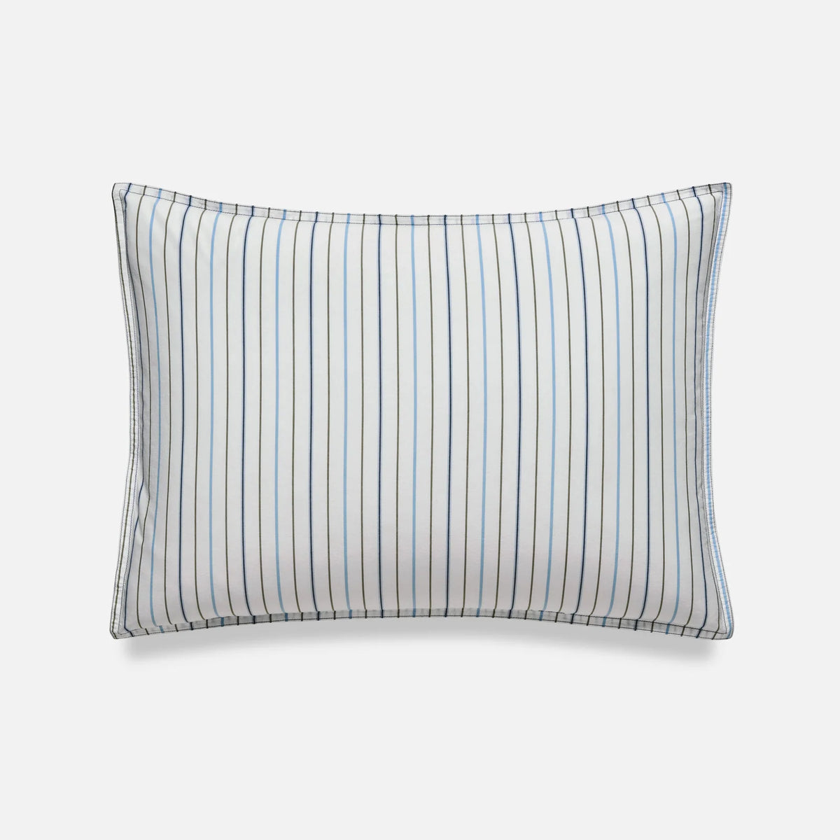 Washed Classic Percale Pillowcase Set in Cotton with Envelope Closures, Standard or King Sizes and Relaxed Stripe