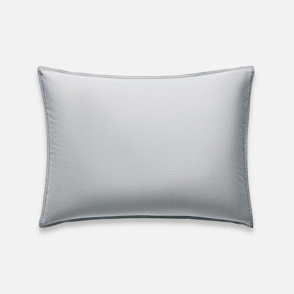 Washed Classic Percale Pillowcase Set in Cotton with Envelope Closures, Standard or King Sizes and Relaxed Stripe