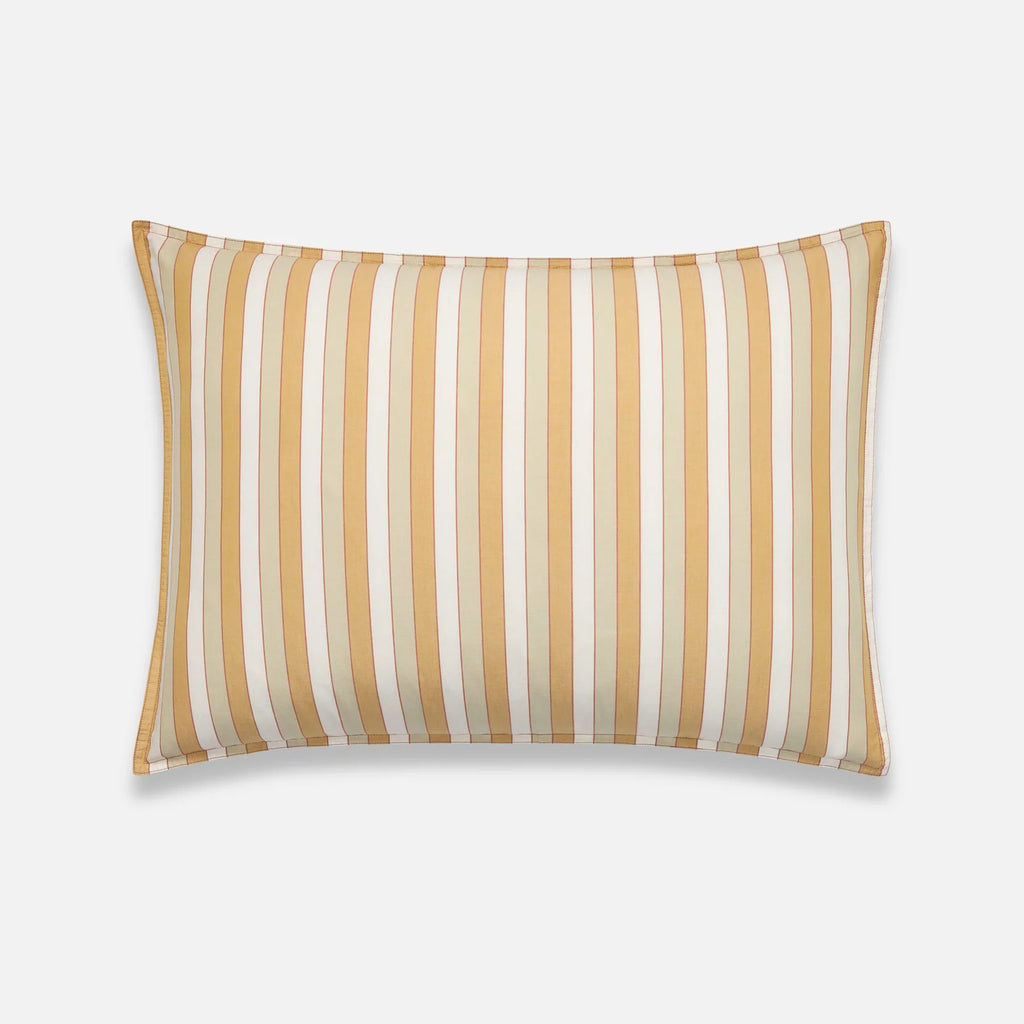 Washed Classic Percale Pillowcase Set in Cotton with Envelope Closures, Standard or King Sizes and Relaxed Stripe