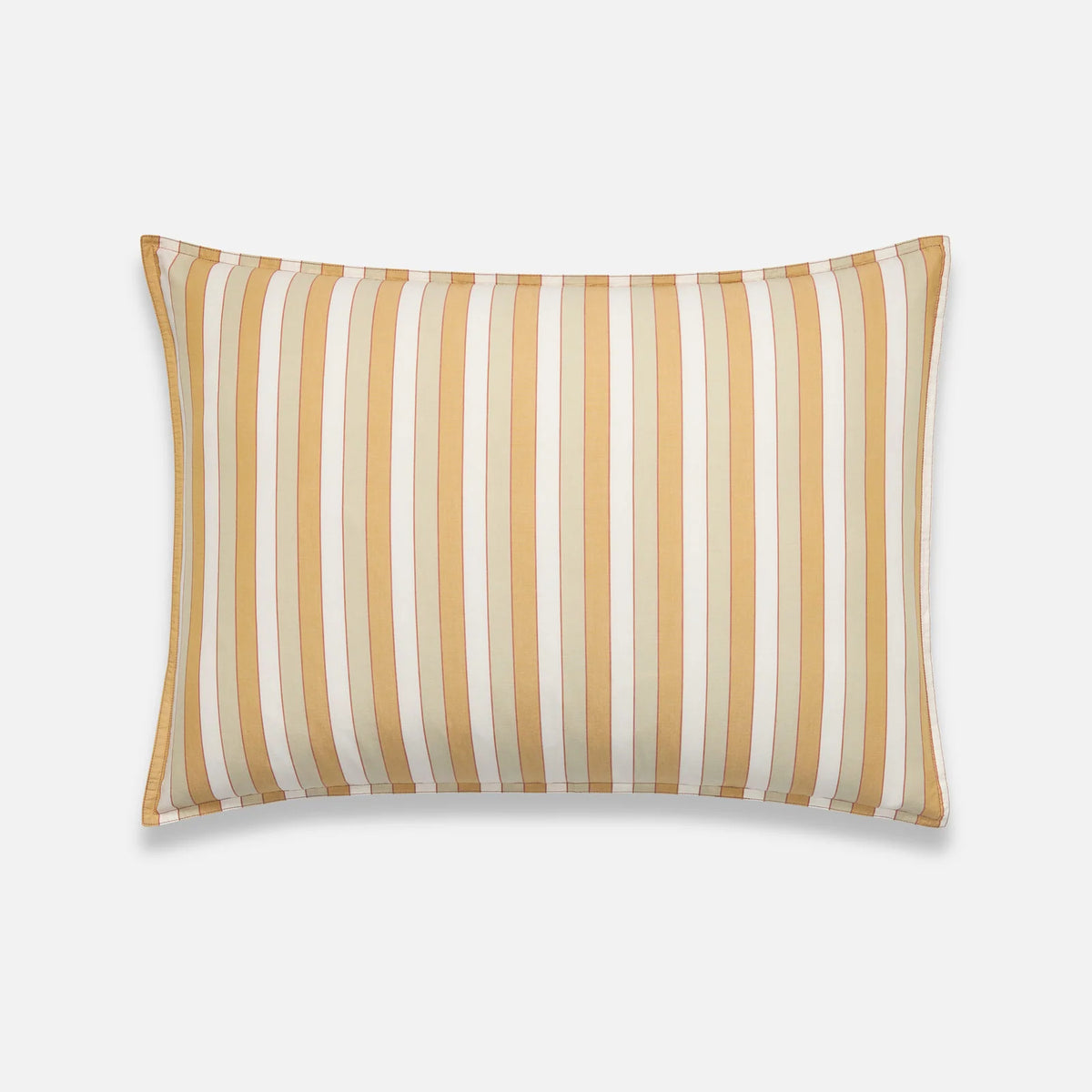 Washed Classic Percale Pillowcase Set in Cotton with Envelope Closures, Standard or King Sizes and Relaxed Stripe