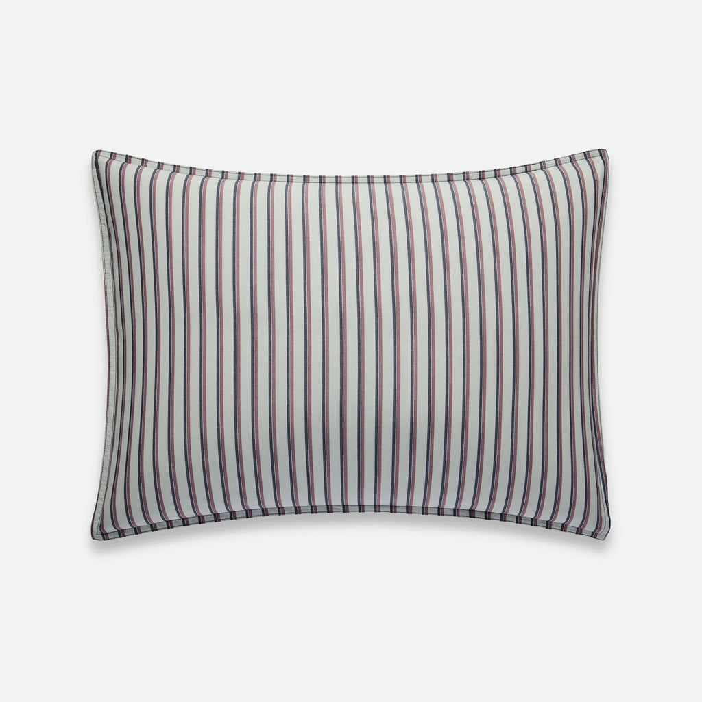 Washed Classic Percale Pillowcase Set in Cotton with Envelope Closures, Standard or King Sizes and Relaxed Stripe