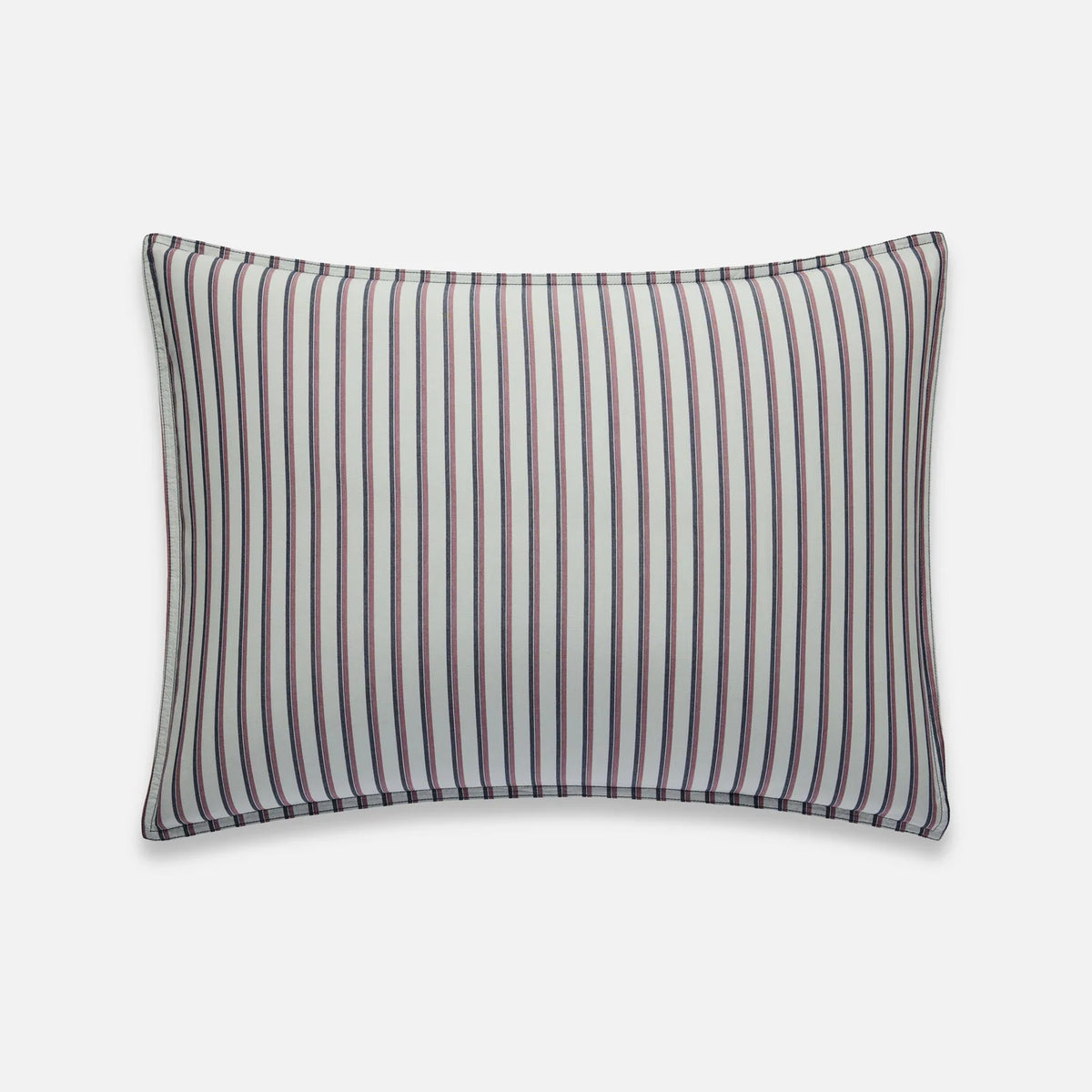 Washed Classic Percale Pillowcase Set in Cotton with Envelope Closures, Standard or King Sizes and Relaxed Stripe
