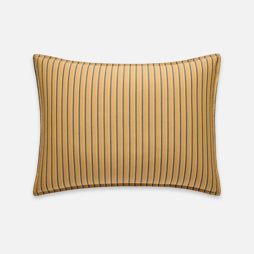 Washed Classic Percale Pillowcase Set in Cotton with Envelope Closures, Standard or King Sizes and Relaxed Stripe