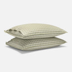 Washed Classic Percale Pillowcase Set in Cotton with Envelope Closures, Standard or King Sizes and Relaxed Stripe