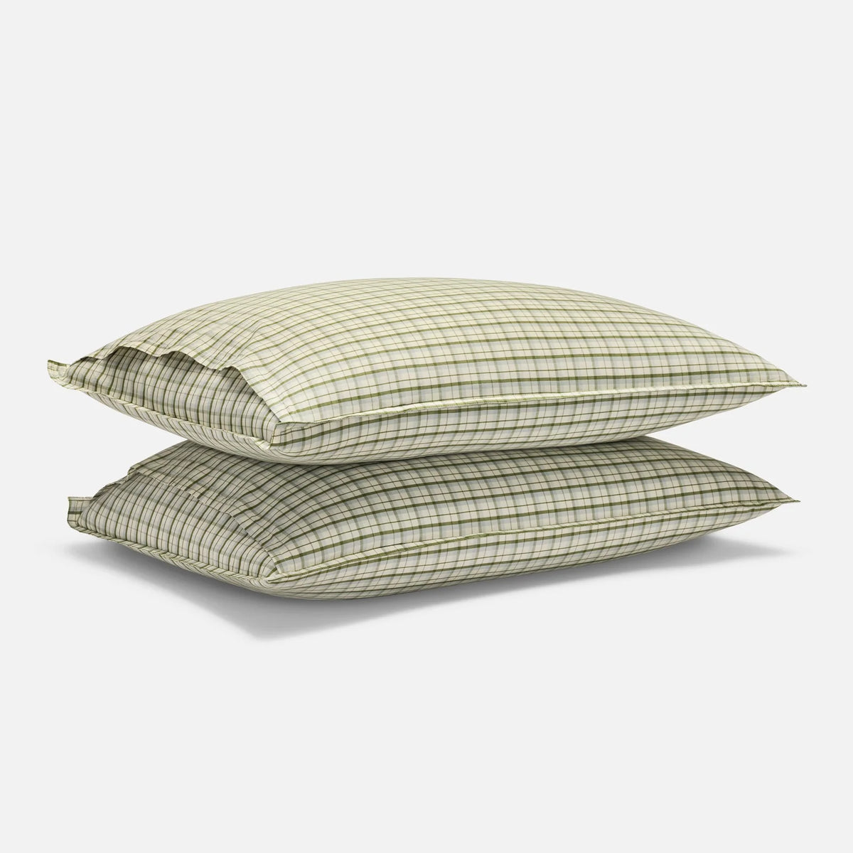 Washed Classic Percale Pillowcase Set in Cotton with Envelope Closures, Standard or King Sizes and Relaxed Stripe