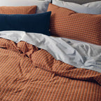 Washed Classic Percale Pillowcase Set in Cotton with Envelope Closures, Standard or King Sizes and Relaxed Stripe