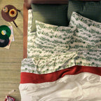 Washed Classic Percale Pillowcase Set in Cotton with Envelope Closures, Standard or King Sizes and Relaxed Stripe