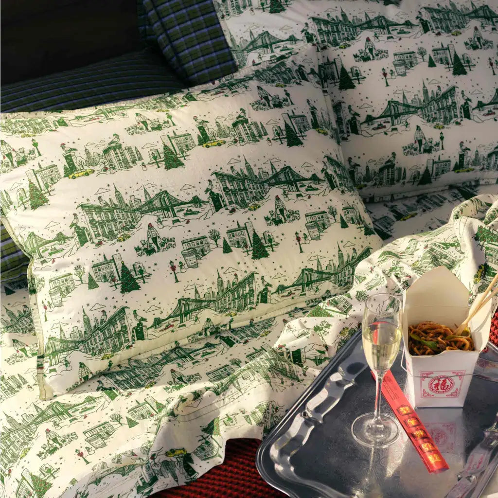 Washed Classic Percale Pillowcase Set in Cotton with Envelope Closures, Standard or King Sizes and Relaxed Stripe