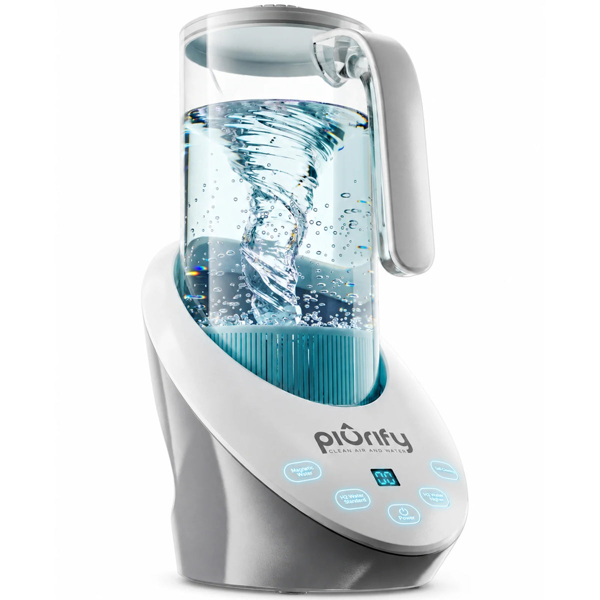 Water Hydrogenator Pitcher with Built-In Water Filtration for Home Hydration and Everyday Refrigerator Storage