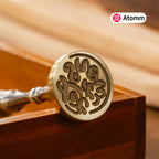 Wax Seal Stamp DIY Kit with 24 Wax Bead Colors and Three Brass Stamp Heads for Invitations and Letters