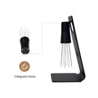 WDT Espresso Distribution Tool with Stand, 9 Needles, Dual Needle Sizes and Magnetic Mounting Points