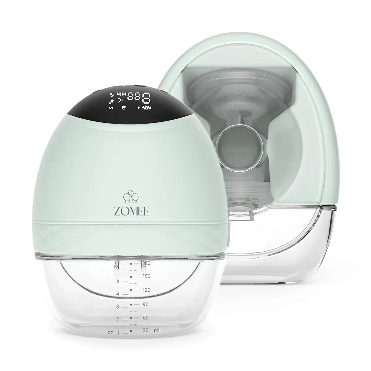 Wearable Breast Pump for Discreet Hands-Free Pumping with a Built-In Timer and Nipple Correction Mode