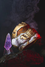 Wearable Helmet Replica in White and Gold