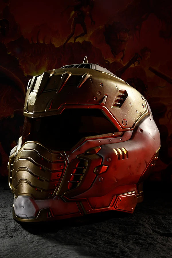 Wearable Helmet Replica in White and Gold