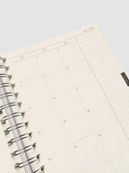 Weekly Horizontal Planner Notebook for the 2026-2027 Academic Year, A5 Spiral Bound with Monthly Overviews
