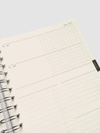 Weekly Horizontal Planner Notebook for the 2026-2027 Academic Year, A5 Spiral Bound with Monthly Overviews
